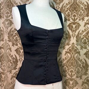 Bebe Collection black corset vest with spandex
